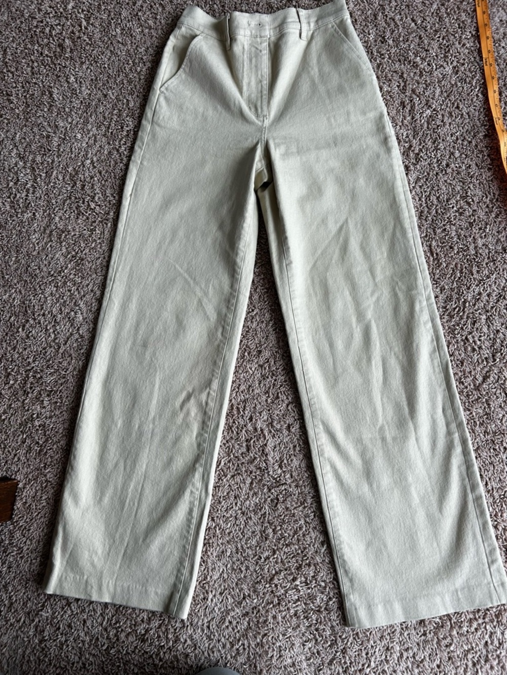 OAK + FORT Light Sage Straight Leg Pants